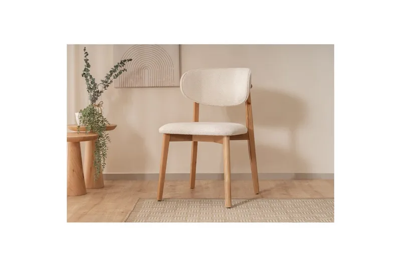 Matstol Karela Bok / Vit, Vitfärgat trä