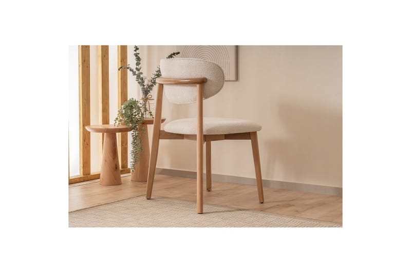 Matstol Karela Bok / Vit - Vitfärgat trä - Möbler - Fåtölj & stolar - Matstol & köksstol