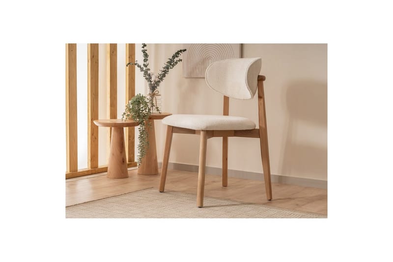 Matstol Karela Bok / Vit - Vitfärgat trä - Möbler - Fåtölj & stolar - Matstol & köksstol