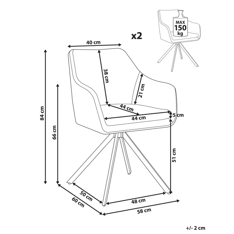 Matstol Lithia 2-pack - Möbler - Fåtölj & stolar - Matstol & köksstol