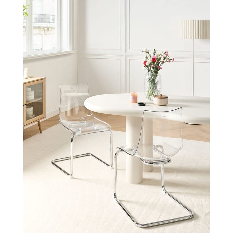 Matstol Marshall 2-pack - Transparent, Silver - Möbler - Fåtölj & stolar - Matstol & köksstol