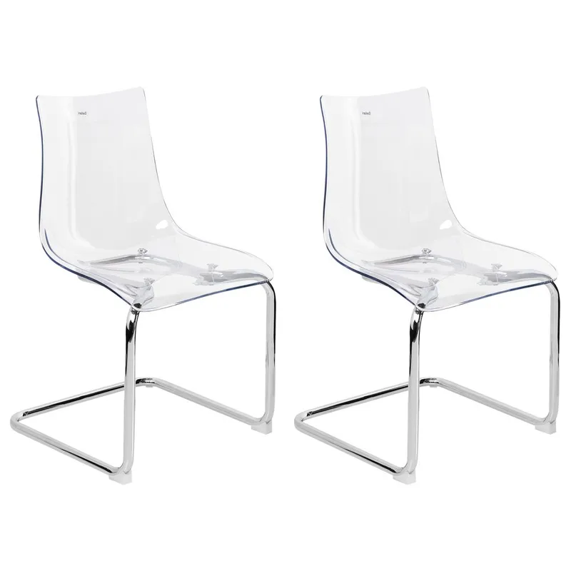 Matstol Marshall 2-pack, Transparent, Silver