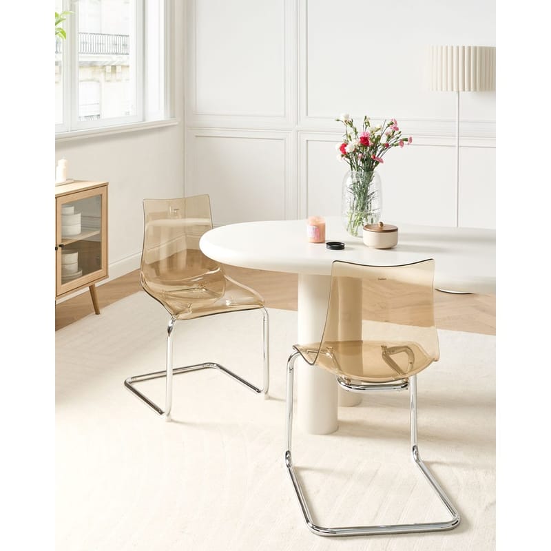 Matstol Marshall 2-pack - Transparent, Orange, Silver - Möbler - Fåtölj & stolar - Matstol & köksstol