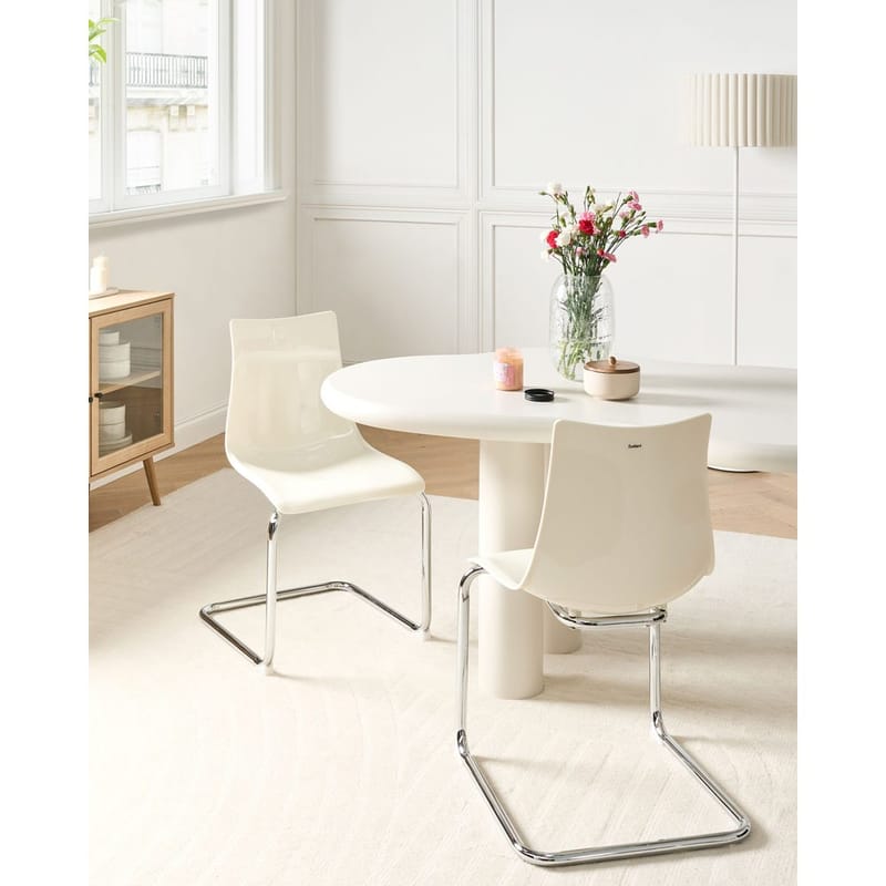 Matstol Marshall 2-pack - Vit, Silver - Möbler - Fåtölj & stolar - Matstol & köksstol