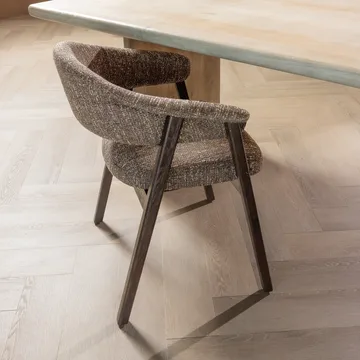 Matstol med Armstöd Tunar - Brun Melange - Möbler - Fåtölj & stolar - Karmstol