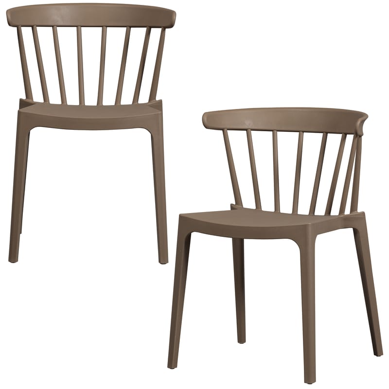 Matstol med ribbor Bliss Utomhus - Brun Melange - Möbler - Fåtölj & stolar - Matstol & köksstol