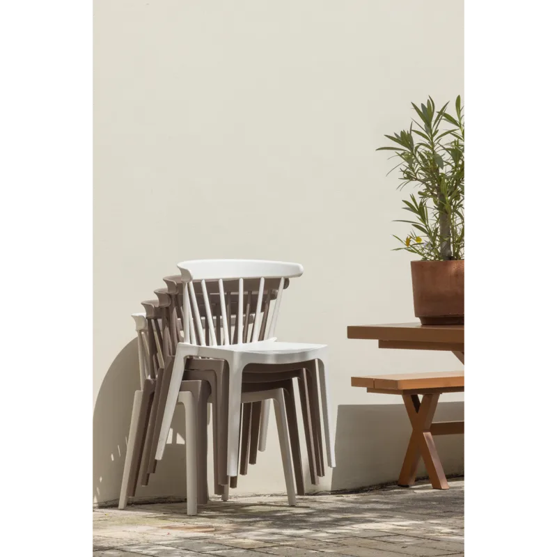 Matstol med ribbor Bliss Utomhus - Brun Melange - Möbler - Fåtölj & stolar - Matstol & köksstol