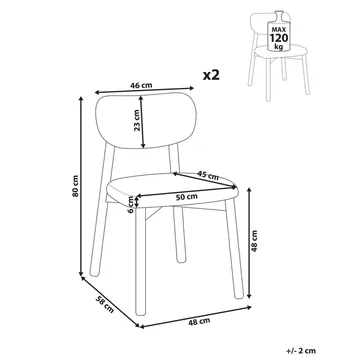 Matstol Mills 2-pack - Brun, Beige - Möbler - Fåtölj & stolar - Matstol & köksstol