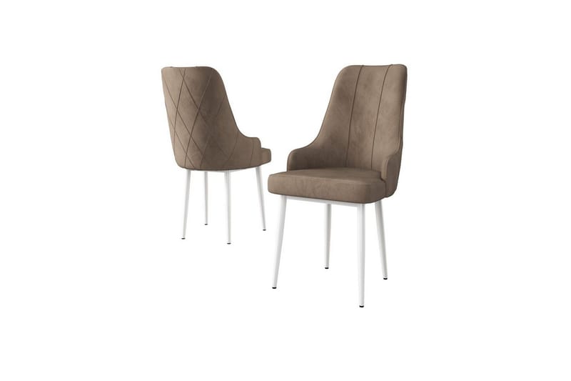 Matstol Mobarkar Cappuccino / vit, Cappuccino / vit