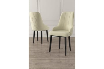 Matstol Mobarkar Grädde / Svart - Grädde / Svart - Möbler - Fåtölj & stolar - Matstol & köksstol