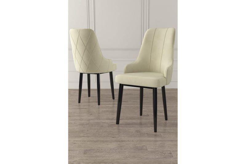 Matstol Mobarkar Grädde / Svart - Grädde / Svart - Möbler - Fåtölj & stolar - Matstol & köksstol