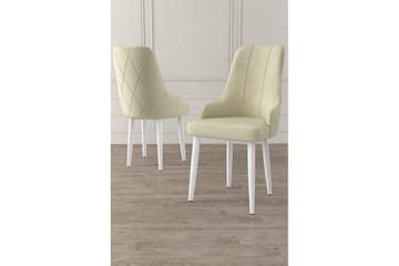 Matstol Mobarkar Gräddfärgad / Vit - Gräddfärgad / Vit - Möbler - Fåtölj & stolar - Matstol & köksstol