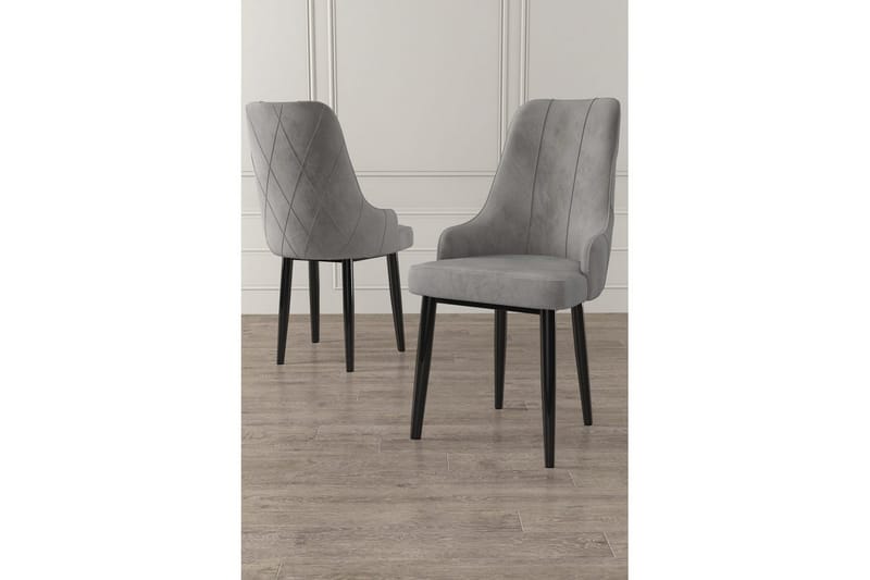 Matstol Mobarkar Grå / Svart - Grå / Svart - Möbler - Fåtölj & stolar - Matstol & köksstol