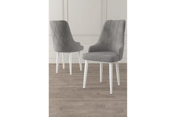 Matstol Mobarkar Grå / Vit - Grå / Vit - Möbler - Fåtölj & stolar - Matstol & köksstol