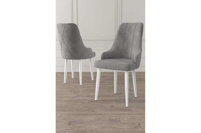 Matstol Mobarkar Grå / Vit - Grå / Vit - Möbler - Fåtölj & stolar - Matstol & köksstol