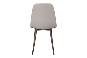 Matstol Naira - Beige/Metallben Valnöt - Möbler - Fåtölj & stolar - Matstol & köksstol