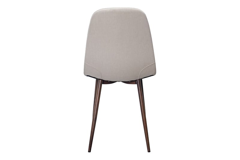 Matstol Naira - Beige/Metallben Valnöt - Möbler - Fåtölj & stolar - Matstol & köksstol