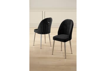 Matstol Orlen Svart / Krom - Svart / Krom - Möbler - Fåtölj & stolar - Matstol & köksstol
