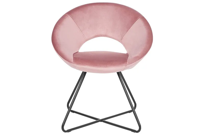 Matstol Rachel - Rosa, Svart - Möbler - Fåtölj & stolar - Matstol & köksstol