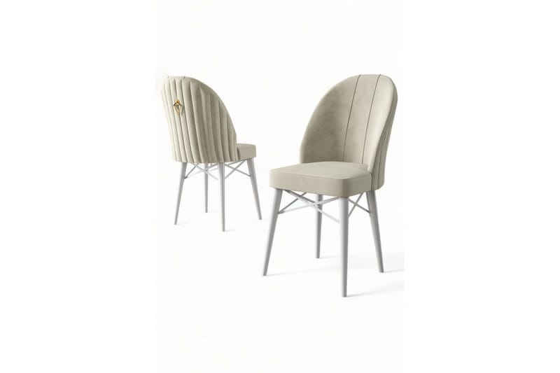 Matstol Ritim Kräm / Vit - Cremevit/Vit - Möbler - Fåtölj & stolar - Matstol & köksstol