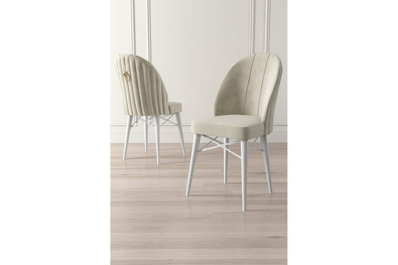 Matstol Ritim Kräm / Vit - Cremevit/Vit - Möbler - Fåtölj & stolar - Matstol & köksstol