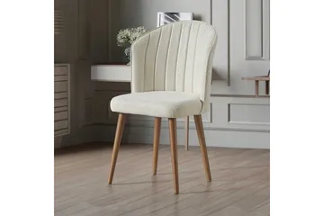 Matstol Rubi Kräm / Valnöt - Multifärgad - Möbler - Fåtölj & stolar - Matstol & köksstol