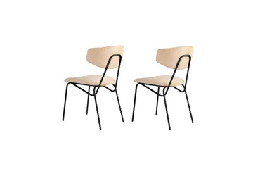 Matstol Sanroman Beige / Svart - Beige / Svart - Möbler - Fåtölj & stolar - Matstol & köksstol