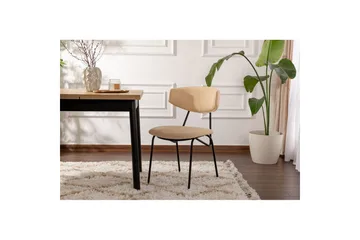 Matstol Sanroman Beige / Svart - Beige / Svart - Möbler - Fåtölj & stolar - Matstol & köksstol