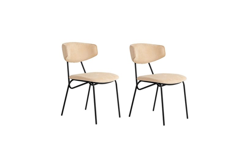 Matstol Sanroman Beige / Svart - Beige / Svart - Möbler - Fåtölj & stolar - Matstol & köksstol