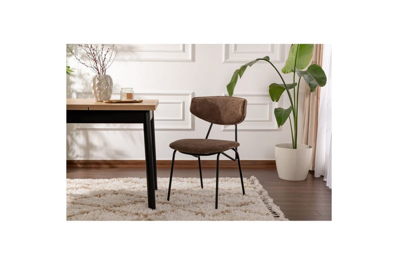 Matstol Sanroman Brun / Svart - Brun / Svart - Möbler - Fåtölj & stolar - Matstol & köksstol