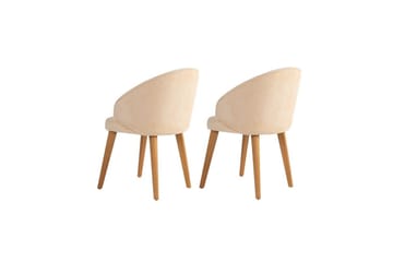 Matstol Sanroman Classic Beige / Mörk Ek - Beige / Mörk Ek - Möbler - Fåtölj & stolar - Matstol & köksstol