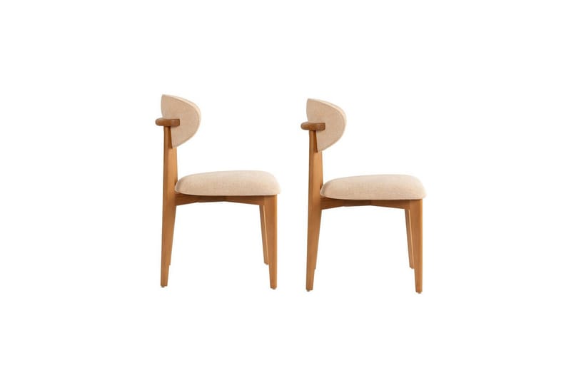 Matstol Sanroman Classic Beige / Mörk Ek - Beige / Mörk Ek - Möbler - Fåtölj & stolar - Matstol & köksstol