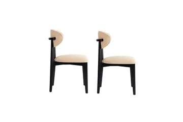 Matstol Sanroman Classic Beige / Svart - Beige / Svart - Möbler - Fåtölj & stolar - Matstol & köksstol