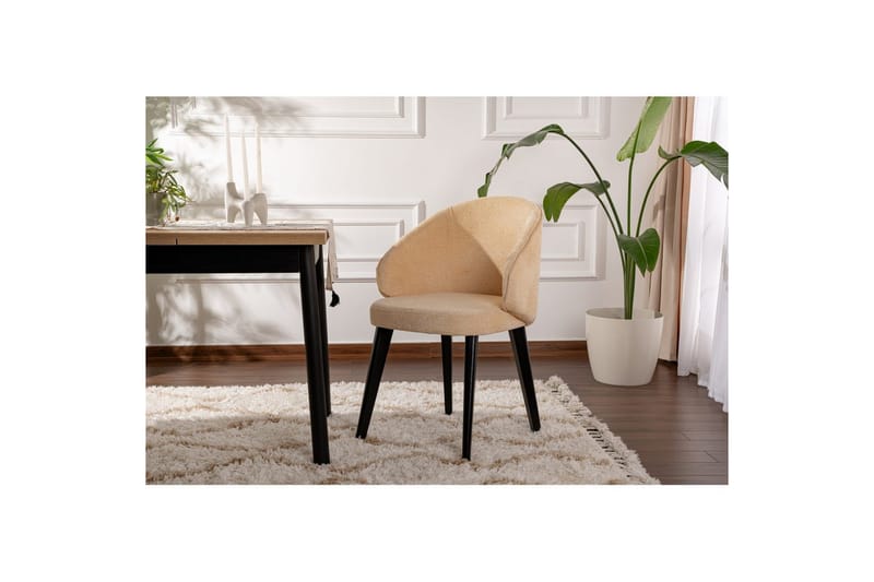 Matstol Sanroman Classic Beige / Svart - Beige / Svart - Möbler - Fåtölj & stolar - Matstol & köksstol