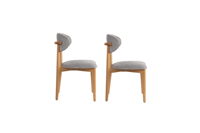 Matstol Sanroman Classic Grå / Ljus ek - Grå / Ljus ek - Möbler - Fåtölj & stolar - Matstol & köksstol