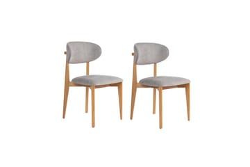 Matstol Sanroman Classic Grå / Ljus ek - Grå / Ljus ek - Möbler - Fåtölj & stolar - Matstol & köksstol