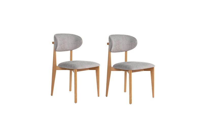 Matstol Sanroman Classic Grå / Ljus ek - Grå / Ljus ek - Möbler - Fåtölj & stolar - Matstol & köksstol