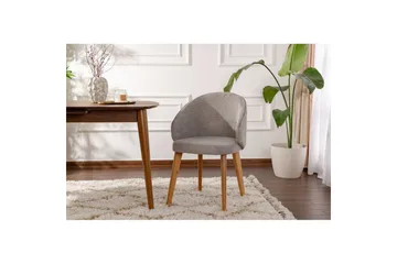 Matstol Sanroman Classic Grå / Ljus ek - Grå / Ljus ek - Möbler - Fåtölj & stolar - Matstol & köksstol