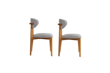 Matstol Sanroman Classic Grå / Mörk ek - Grå / Mörk ek - Möbler - Fåtölj & stolar - Matstol & köksstol