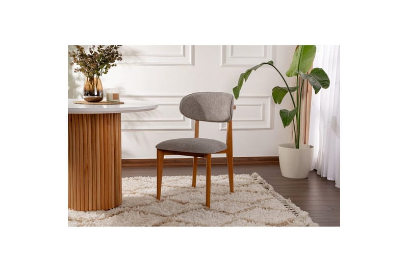Matstol Sanroman Classic Grå / Mörk ek - Grå / Mörk ek - Möbler - Fåtölj & stolar - Matstol & köksstol
