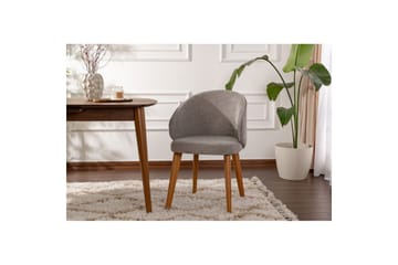 Matstol Sanroman Classic Grå / Mörk ek - Grå / Mörk ek - Möbler - Fåtölj & stolar - Matstol & köksstol