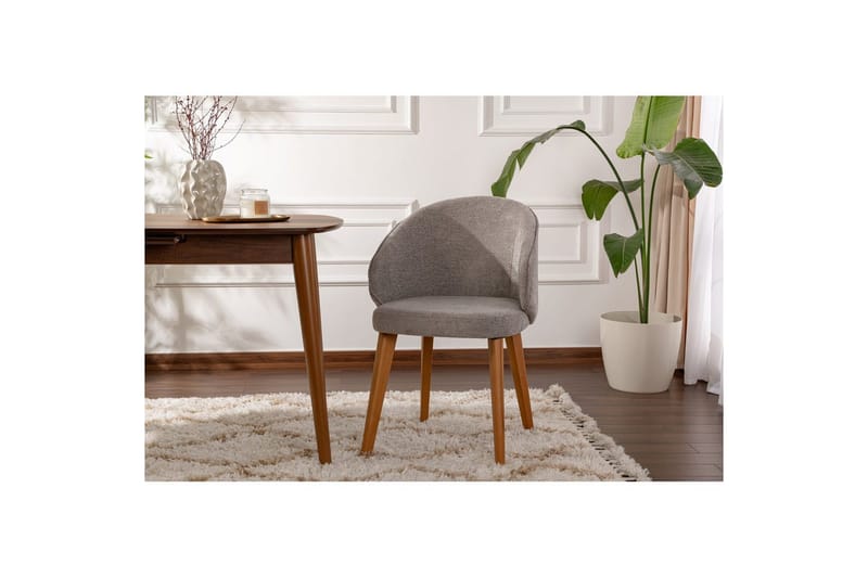 Matstol Sanroman Classic Grå / Mörk ek - Grå / Mörk ek - Möbler - Fåtölj & stolar - Matstol & köksstol