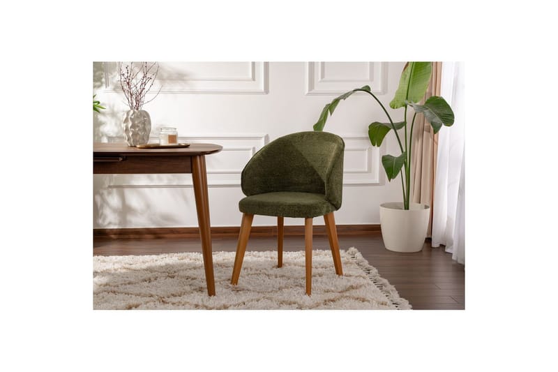 Matstol Sanroman Classic Grön / Mörk Ek - Grön / Mörk Ek - Möbler - Fåtölj & stolar - Matstol & köksstol