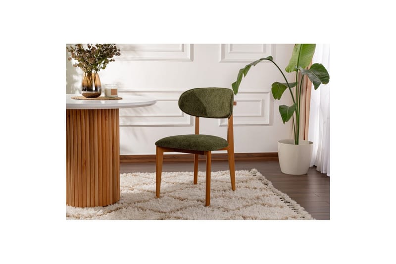 Matstol Sanroman Classic Grön / Mörk Ek - Grön / Mörk Ek - Möbler - Fåtölj & stolar - Matstol & köksstol