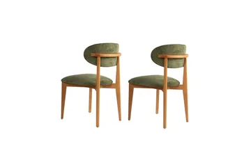 Matstol Sanroman Classic Grön / Mörk Ek - Grön / Mörk Ek - Möbler - Fåtölj & stolar - Matstol & köksstol