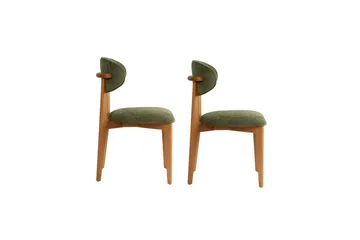 Matstol Sanroman Classic Grön / Mörk Ek - Grön / Mörk Ek - Möbler - Fåtölj & stolar - Matstol & köksstol