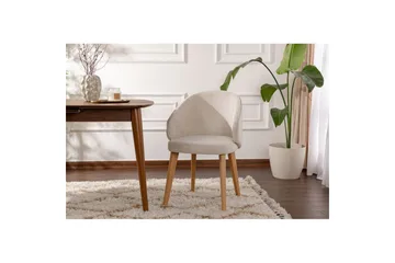 Matstol Sanroman Classic Vit / Ljus Ek - Vit / Ljus Ek - Möbler - Fåtölj & stolar - Matstol & köksstol