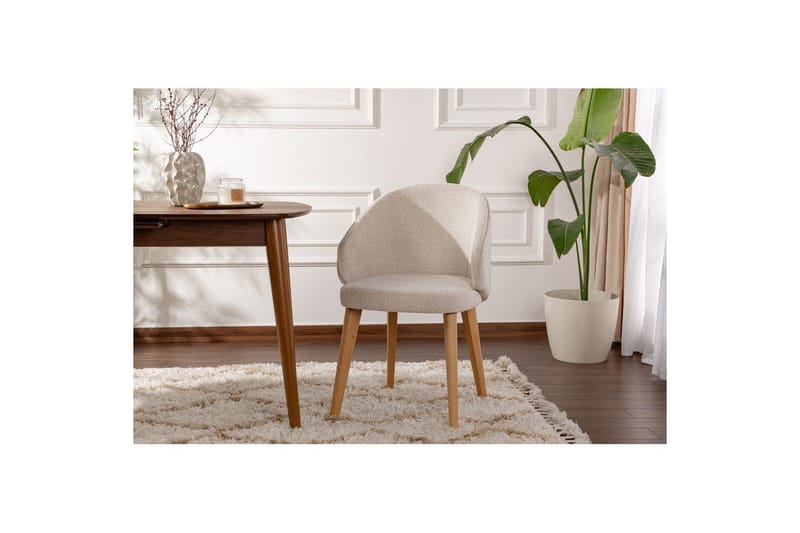 Matstol Sanroman Classic Vit / Ljus Ek - Vit / Ljus Ek - Möbler - Fåtölj & stolar - Matstol & köksstol