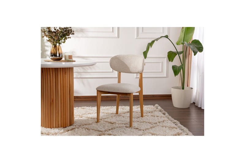 Matstol Sanroman Classic Vit / Ljus Ek - Vit / Ljus Ek - Möbler - Fåtölj & stolar - Matstol & köksstol