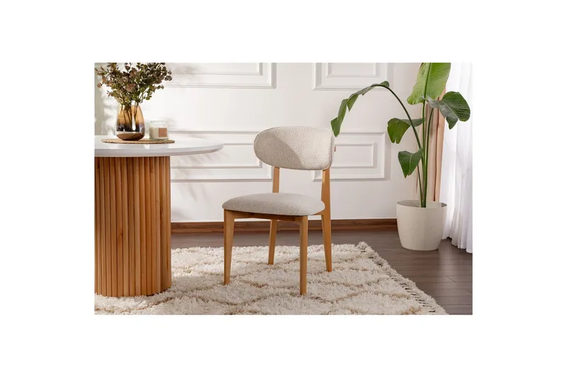 Matstol Sanroman Classic Vit / Ljus Ek - Vit / Ljus Ek - Möbler - Fåtölj & stolar - Matstol & köksstol